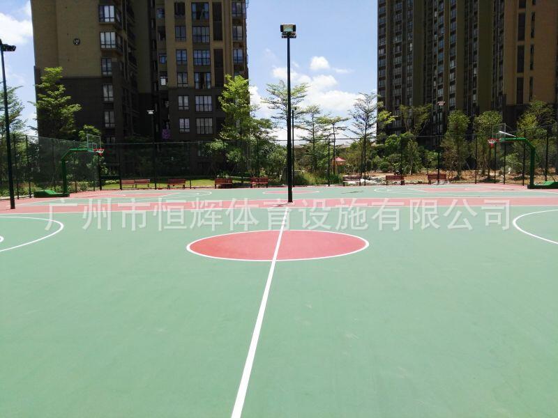 丙烯酸球场材料东莞沙田御海蓝岸项目顺利完工！