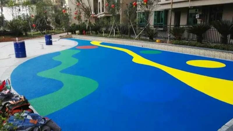 EPDM胶粒 韶关市曲江区江畔花园项目胶完工！
