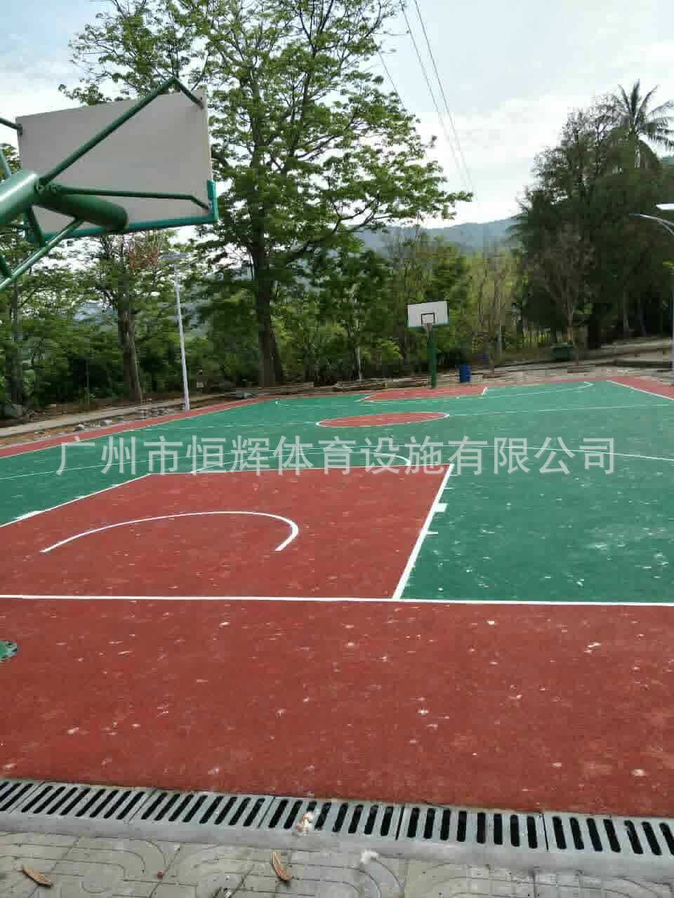 EPDM胶粒海口文昌市篮球场竣工